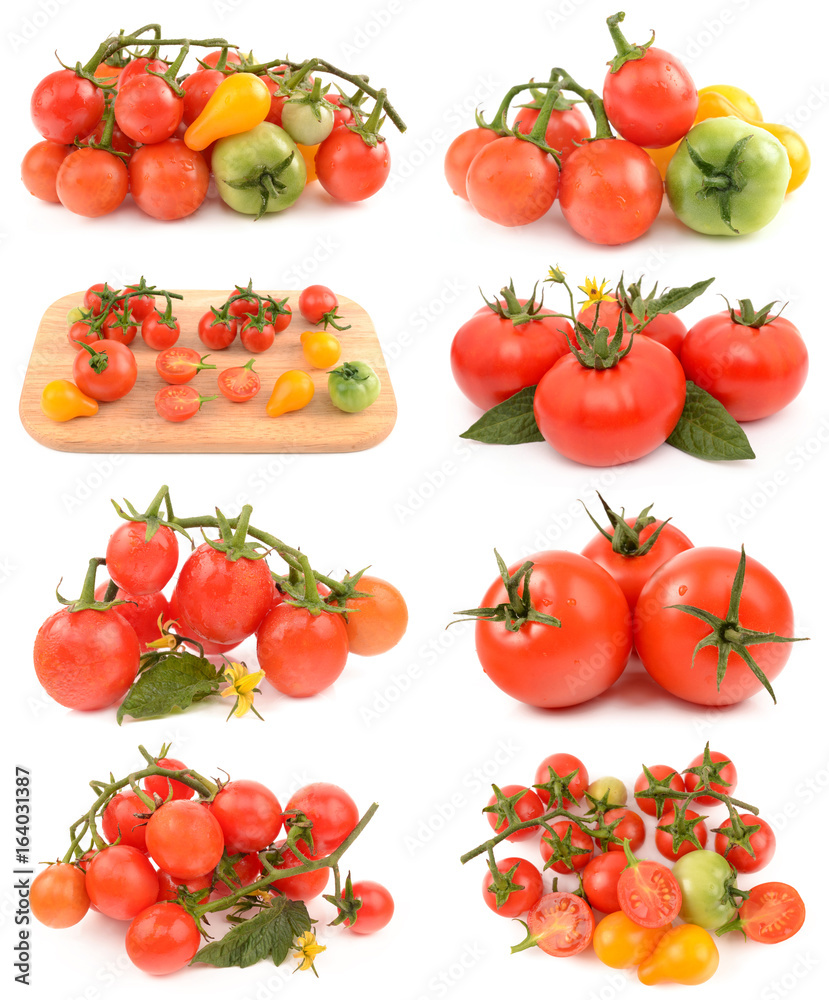 juicy tomatoes on white background juicy tomatoes on white background