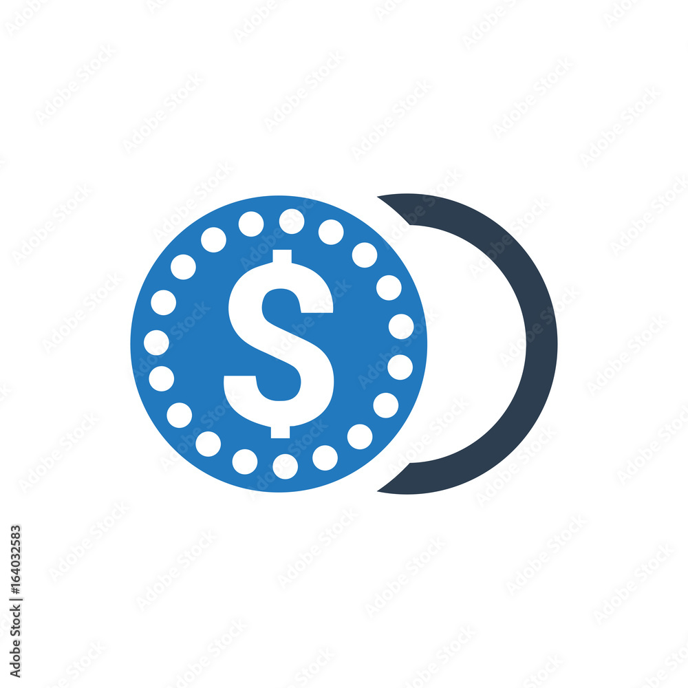 Dollar Coin Icon Dollar Coin Icon