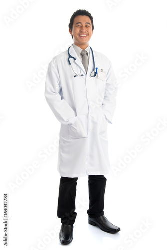 Full body medical doctor portrait