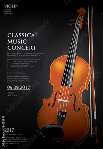 The Classical Music Concept Violin Vector Illustration