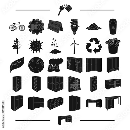 know-how, nature, eco-system and other web icon in black style.equipment, transport, ecology, icons in set collection.