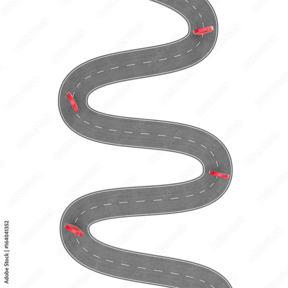 Road infographic with pin pointer. Navigation concept with pin pointer. Map marker pointer on road map. Cartography mapping. Street road map for business infographics design, 3D rendering Road infographic with pin pointer. Navigation concept with pin pointer. Map marker pointer on road map. Cartography mapping. Street road map for business infographics design, 3D rendering