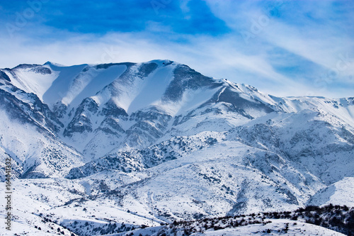 Snowy mountains of Tien Shan in winter