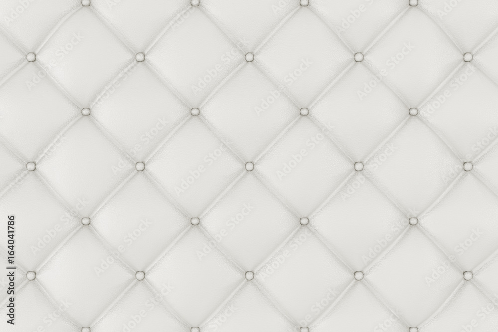Leather Upholstery Sofa Background. White Luxury Decoration Sofa. Elegant  White Leather Texture With Buttons For Pattern and Background. Leather  Texture for Graphic Resource, 3D Rendering ilustración de Stock | Adobe  Stock