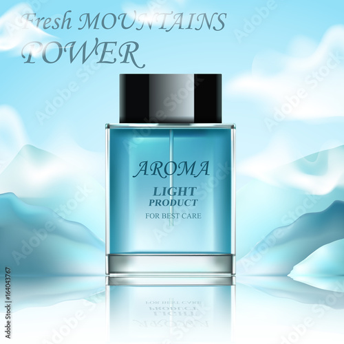 Vector illustration of a realistic style perfume