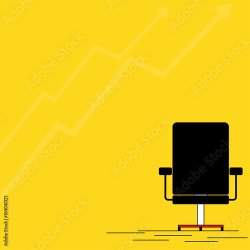 Office chair yellow blank banner