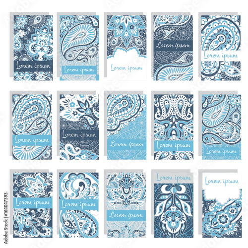 set of vector template for greeting cards