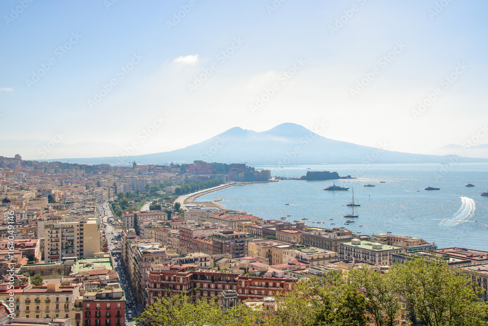 Cityscape of Naples and its gulf

