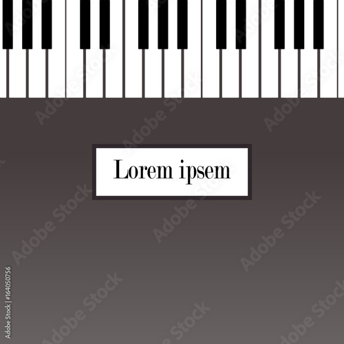 Piano recital poster, leaflet or invitation design template. photo