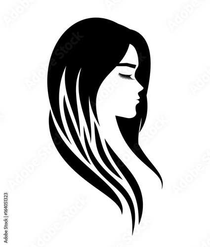 Logo for a beauty salon or procedures for hair extensions or eyelashes or cosmetics
