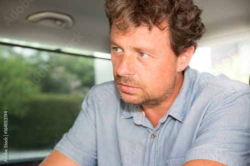 40 man alone in car or van in summer