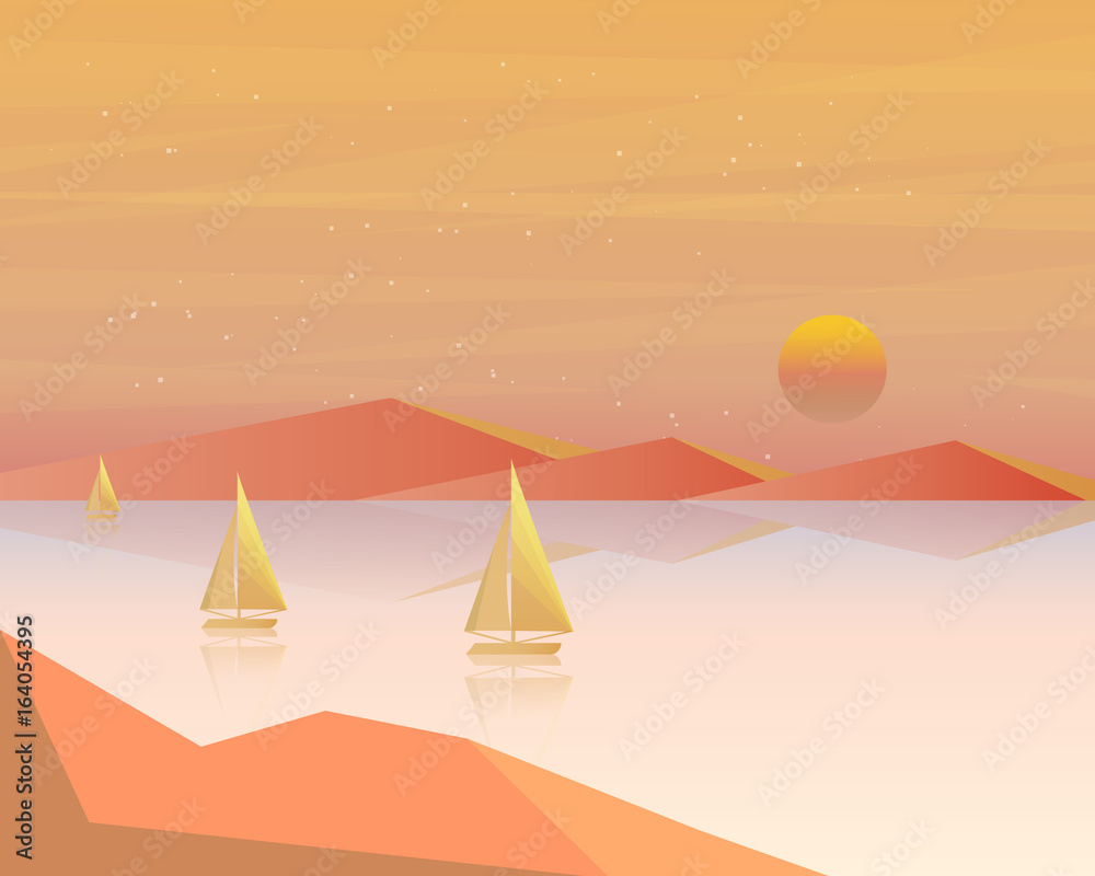 summer design over landscape background vector illustration summer design over landscape background vector illustration