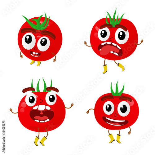 Tomatoes cartoon illustration