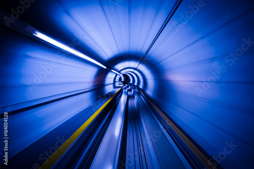 Blurred Motion Of Train in Tunnel