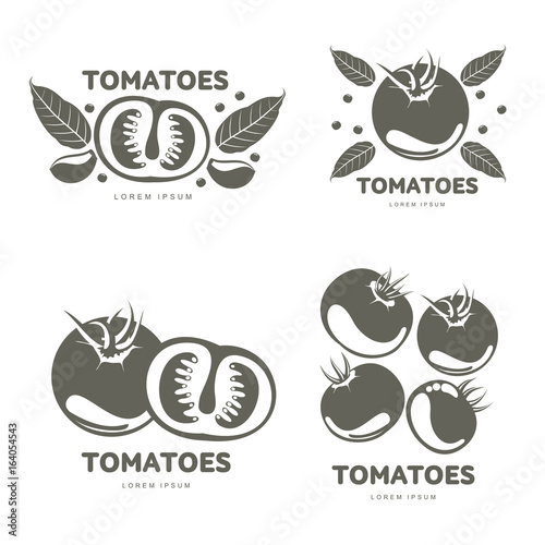 Tomatoes logo templates illustration