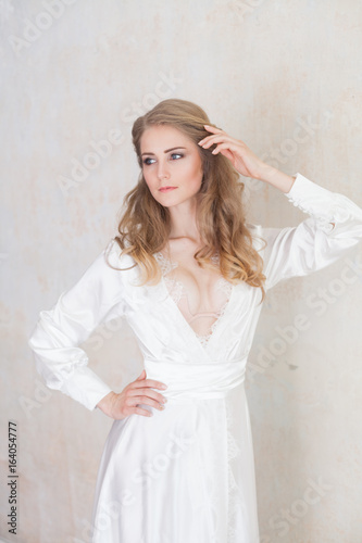 Portrait of a gentle girl in lingerie photo
