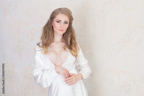 Portrait of a gentle girl in lingerie photo