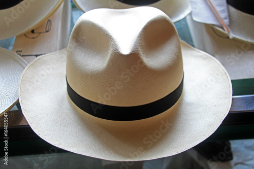 Panama straw hat grades showed at the manufacterer, superfino high grade, Montecristi, Ecuador, South America