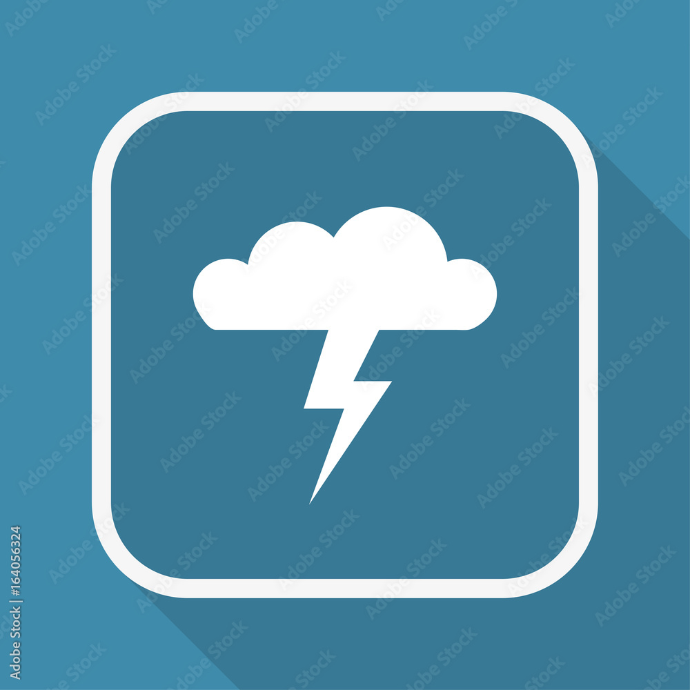 App Button mit Schatten - Gewitterwolke - Gefahr App Button mit Schatten - Gewitterwolke - Gefahr