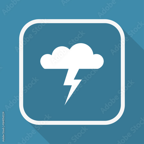 App Button mit Schatten - Gewitterwolke - Gefahr