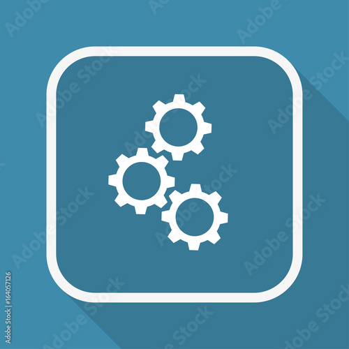 App Button mit Schatten - Zahnräder - Einstellungen