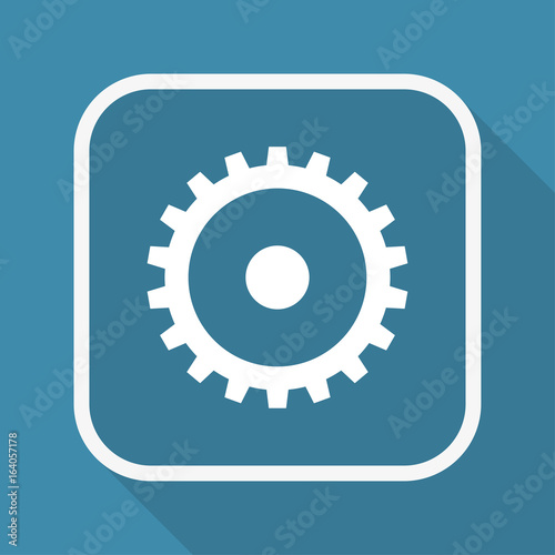 App Button mit Schatten - Zahnrad - Systemeinstellung