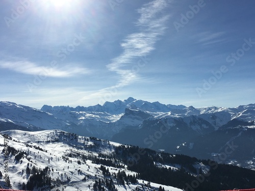 Vue sur le Mont Blanc depuis les Gets © AnneLise