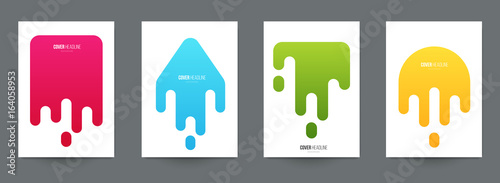 Modern trendy background cover posters, banners, flyers, placards. Set of abstract minimal template design for branding, advertising in retro geometric memphis style. Vector illustration. EPS 10.