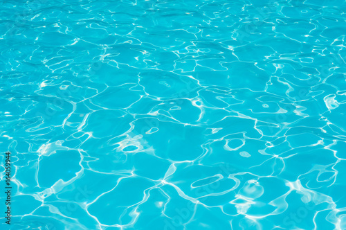 Beautiful ripple wave and blue water surface in swimming pool, Blue water surface for background