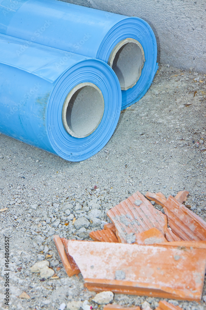 Polyethylene protection vapour barrier for building activity Polyethylene protection vapour barrier for building activity