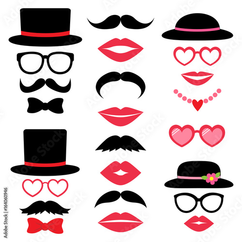 Valentine photo booth set