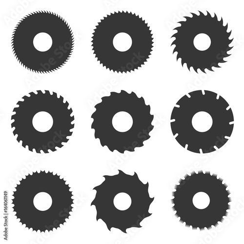 Circular Saw Blades Set. Vector