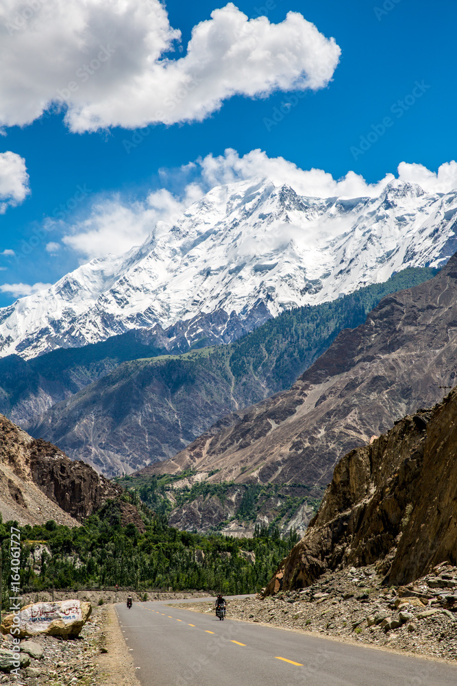 A stunning view of Mt. Rakaposhi from Karakoram Highway, Pakistan