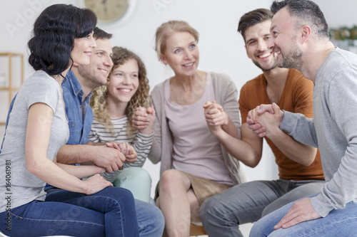 Support group praying