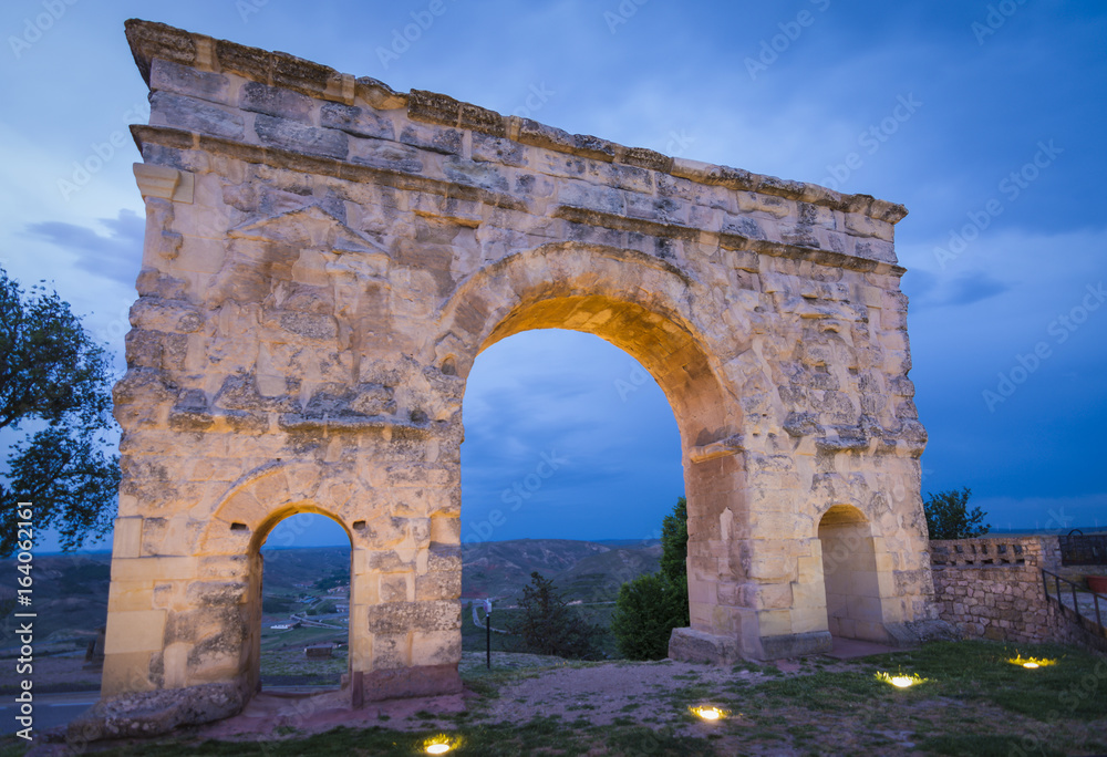Roman arch of Medinaceli in Soria province, Castilla-Leon, Spain