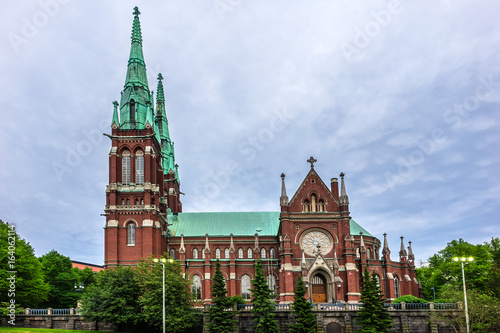 St. John's Church (Johanneksenkirkko, architect Adolf Melander, 1891) in Helsinki - a Lutheran church in Gothic Revival style. It is largest stone church in Finland by seating capacity. Finland. photo
