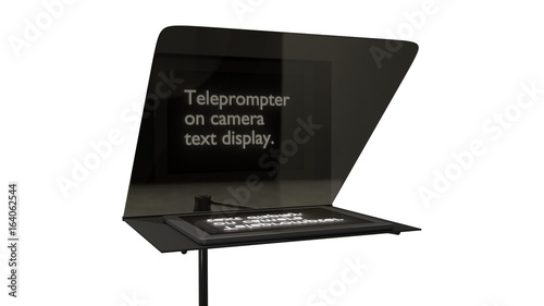television teleprompter without camera 3d illustration photo