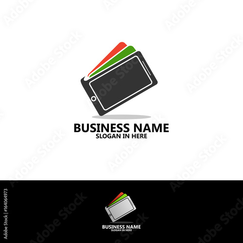 Wallet Phone Logo Template Design