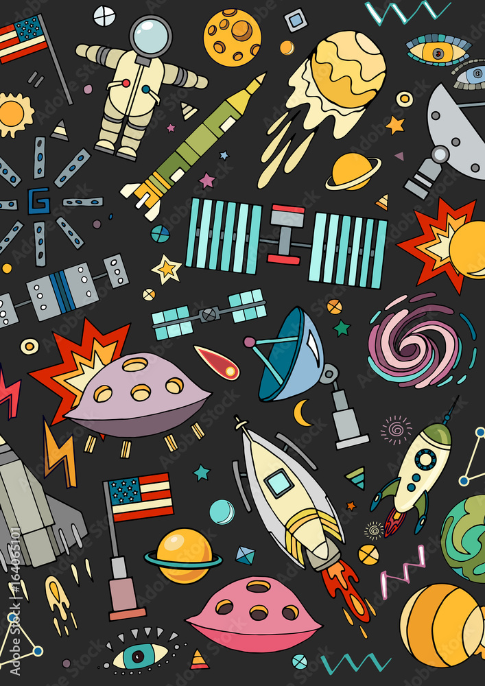 Cards vector illustration of space. Cards vector illustration of space.