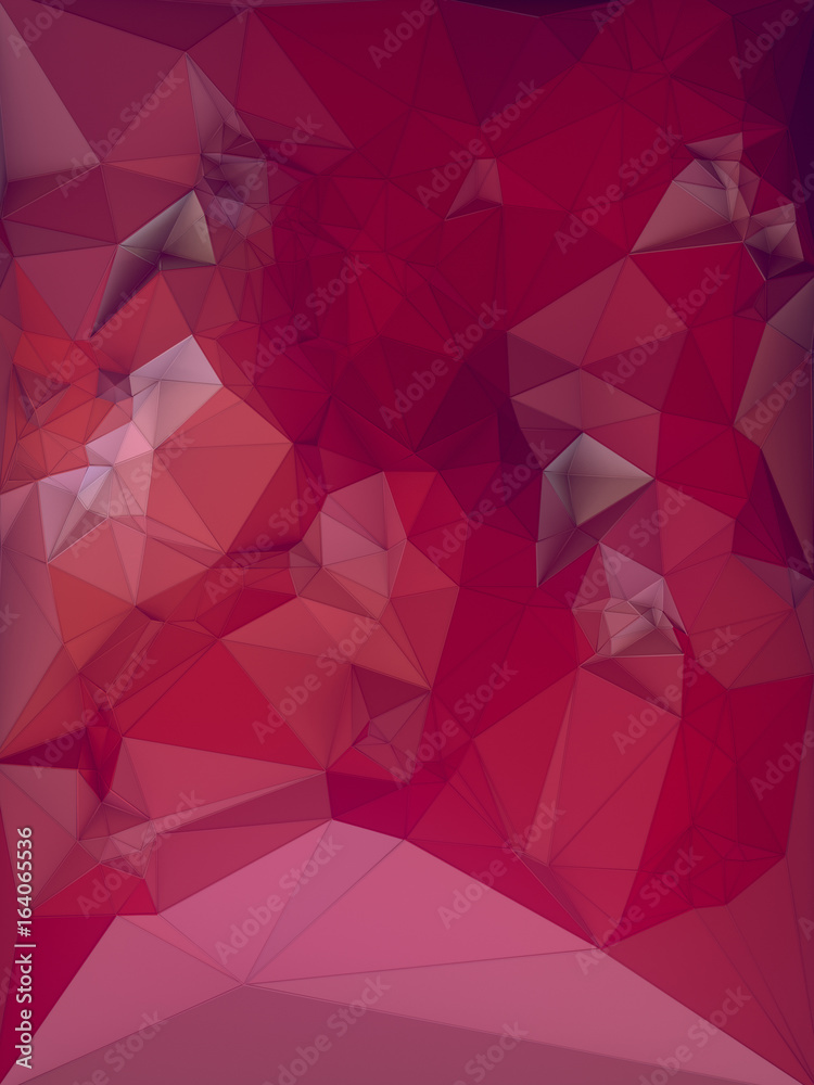 Naklejka premium Abstract colored polygonal triangular mosaic background. 3d rendering