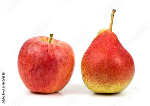 Pear apple on white background