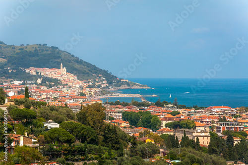 The charming town of Diano Marina, Liguria, Italy   © pfeifferv
