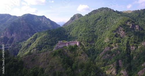 Poenari fortress near Arefu. Vlad the Impaler Castle in Transylvania