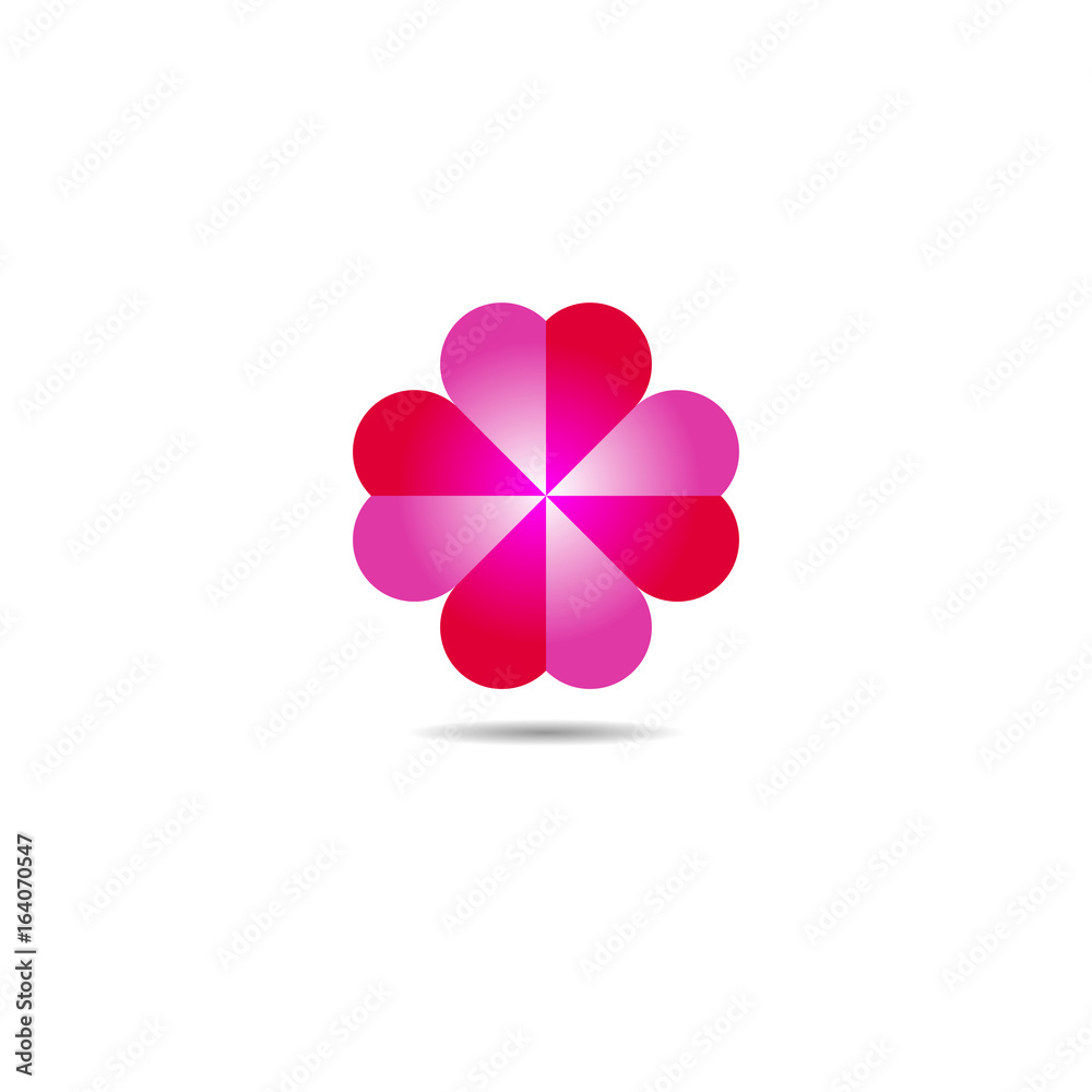 Fototapeta premium vector two tone pink half icon