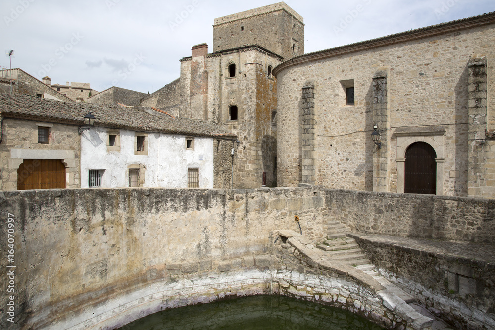 Alberca Pond and Church, Trujillo; Extremadura; Spain