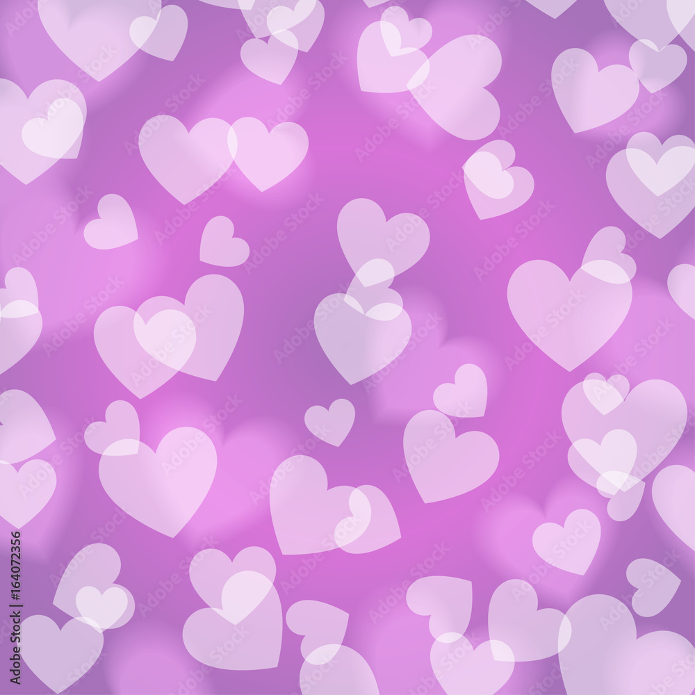Purple violet Bokeh Heart, pattern, vector