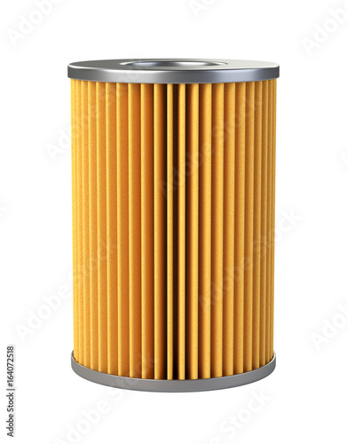 Car filter close-up 3d illustration.