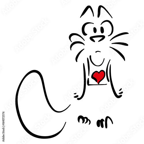 Cat in sleeveless shirt