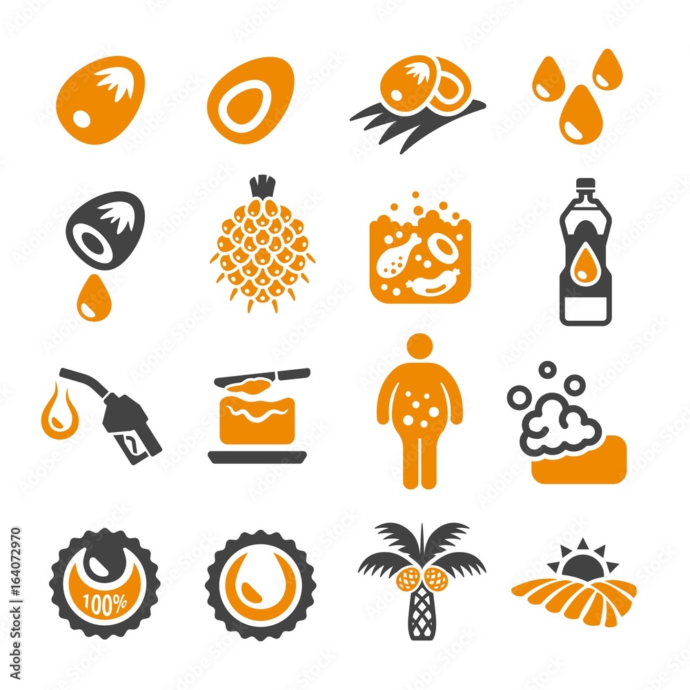 Naklejka premium palm oil icon