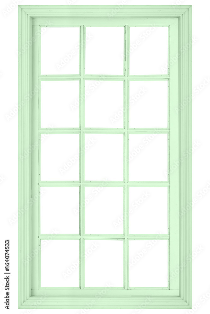 Wood window frame isolated on white background Wood window frame isolated on white background